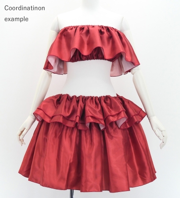 Custom Multi-way Frill Blouse with Shantung / JC139-solid