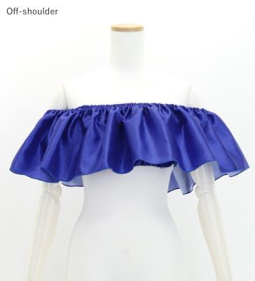 Hula Multi-way Frill Blouse with Shantung / Royal Blue / J3261rbl