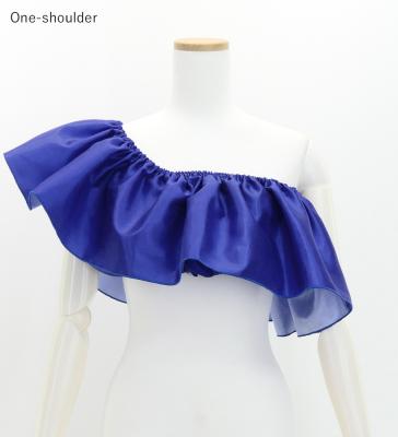 Hula Multi-way Frill Blouse with Shantung / Royal Blue / J3261rbl
