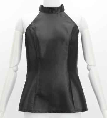 Hula American Armhole Blouse with Shantung / Black / J3263bk