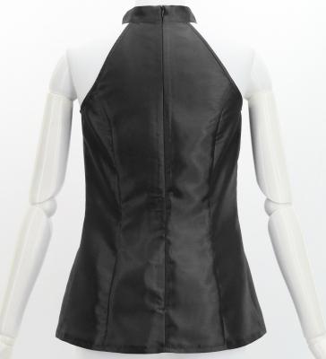 Hula American Armhole Blouse with Shantung / Black / J3263bk