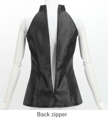Hula American Armhole Blouse with Shantung / Black / J3263bk