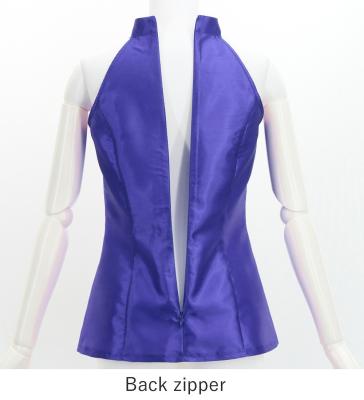 Hula American Armhole Blouse with Shantung / Royal Blue / J3263bk