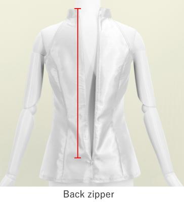 Hula American Armhole Blouse with Shantung / White / J3263wh