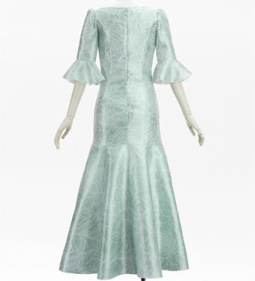 Hula Long Dress with Protea Print / Luxury Collection / Silver / J3266sl