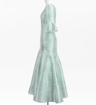 Hula Long Dress with Protea Print / Luxury Collection / Silver / J3266sl