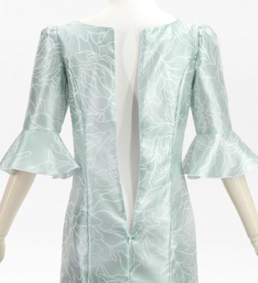 Hula Long Dress with Protea Print / Luxury Collection / Silver / J3266sl