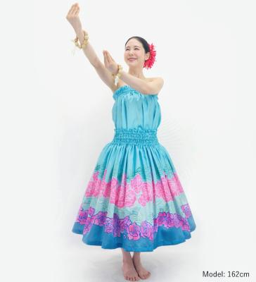 Hula Blouse & Pa'u Set-Up with Lokelani Print / Luxury Collection / J3270-5