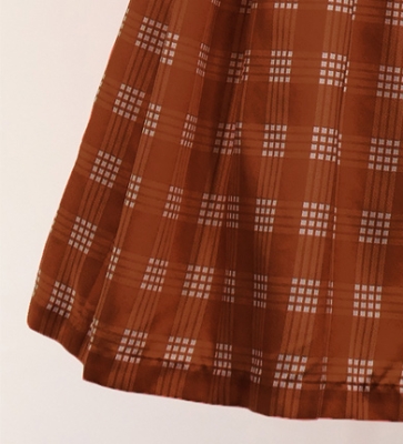 Hula Tube Top & Pa'u Set-Up with Palaka Check Print / Luxury Collection / Brown / J3285br