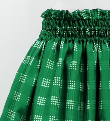 Hula Tube Top & Pa'u Set-Up with Palaka Check Print / Luxury Collection / Green / J3285gr