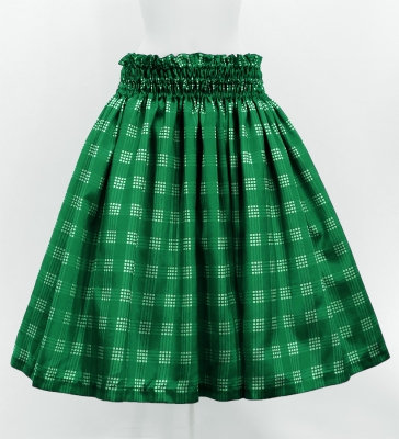 Hula Tube Top & Pa'u Set-Up with Palaka Check Print / Luxury Collection / Green / J3285gr