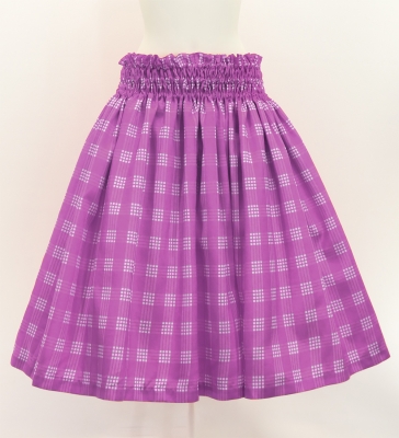 Hula Tube Top & Pa'u Set-Up with Palaka Check Print / Luxury Collection / Lilac / J3285li