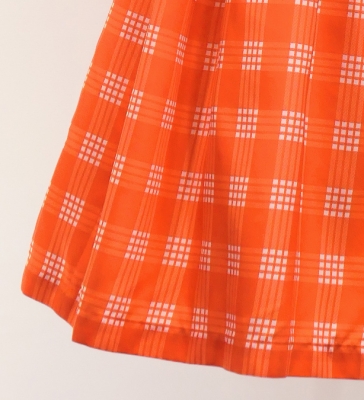 Hula Tube Top & Pa'u Set-Up with Palaka Check Print / Luxury Collection / Orange / J3285or