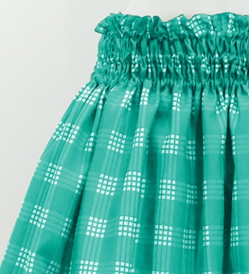 Hula Tube Top & Pa'u Set-Up with Palaka Check Print / Luxury Collection / Turquoise Blue / J3285tbl