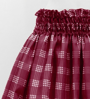 Hula Tube Top & Pa'u Set-Up with Palaka Check Print / Luxury Collection / Wine / J3285wi