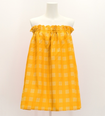 Hula Tube Top & Pa'u Set-Up with Palaka Check Print / Luxury Collection / Yellow / J3285ye