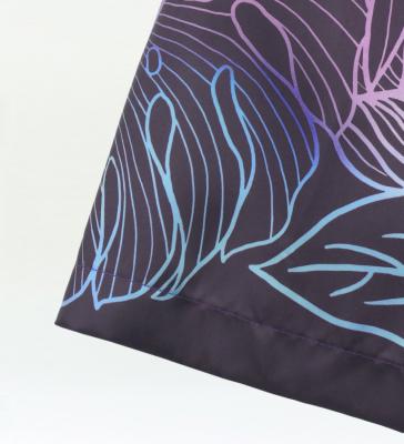 Hula Shantung Pa'u Skirt with Hawaiian Leaf Print / Luxury Collection / Dark Purple / J3310dpu
