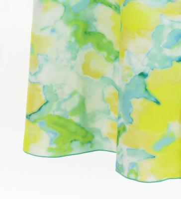 Hula Long Koshibo Dress with Hawaiian Flower Print / Luxury Collection / J3315-3