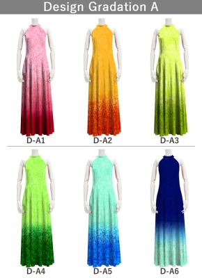 [Gradation]Custom American Armhole Long Dress/ Design-Gradation / JC1-gradation-D