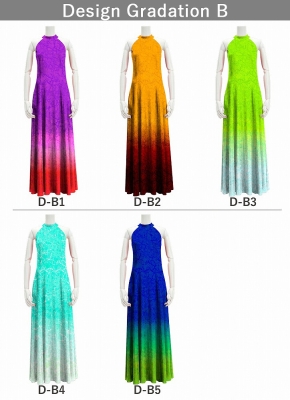 [Gradation]Custom American Armhole Long Dress/ Design-Gradation / JC1-gradation-D
