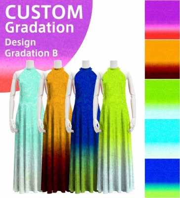 [Gradation]Custom American Armhole Long Dress/ Design-Gradation / JC1-gradation-D