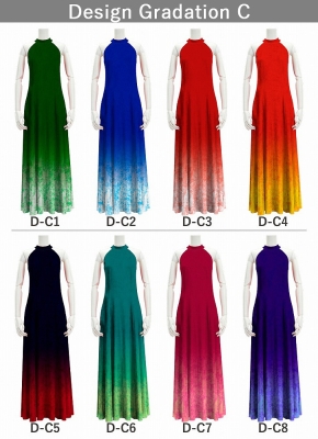 [Gradation]Custom American Armhole Long Dress/ Design-Gradation / JC1-gradation-D