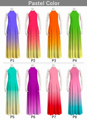 [Gradation]Custom American Armhole Long Dress/ Pastel Color Gradation / JC1-gradation-P