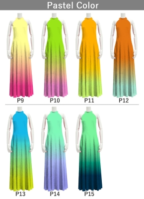 [Gradation]Custom American Armhole Long Dress/ Pastel Color Gradation / JC1-gradation-P
