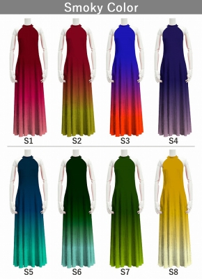 [Gradation]Custom American Armhole Long Dress/ Smoky Color Gradation / JC1-gradation-S