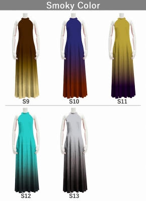 [Gradation]Custom American Armhole Long Dress/ Smoky Color Gradation / JC1-gradation-S