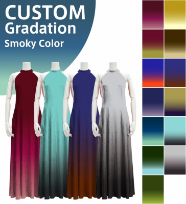 [Gradation]Custom American Armhole Long Dress/ Smoky Color Gradation / JC1-gradation-S
