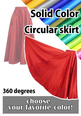 Custom Long circular skirt (360 degrees) / JC10-solid