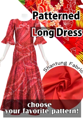 Custom Frilled Sleeve Long Dress / JC100-pattern