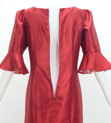 Custom Frilled Sleeve Long Dress / JC100-pattern