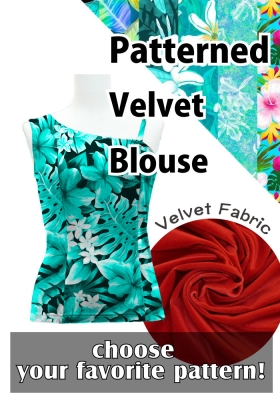 Custom One Shoulder Blouse with Velvet / JC105-pattern