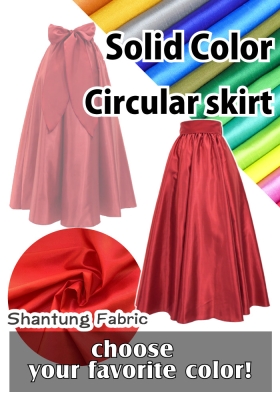 Custom Long circular skirt / JC115-solid