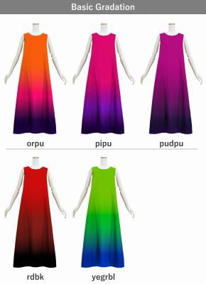 [Gradation]Custom Long Koshibo Dress/ Basic Gradation / JC122-gradation-B