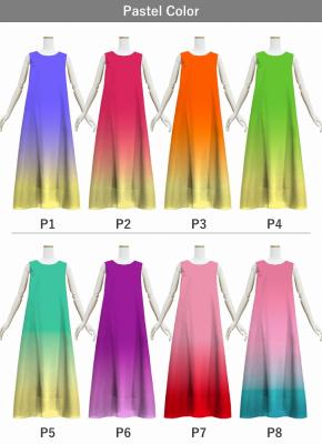 [Gradation]Custom Long Koshibo Dress/ Pastel Color Gradation / JC122-gradation-P