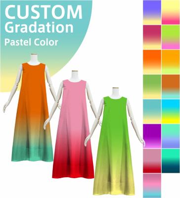 [Gradation]Custom Long Koshibo Dress/ Pastel Color Gradation / JC122-gradation-P