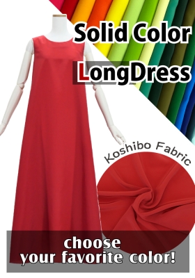 Custom Long Koshibo Dress / JC122-solid