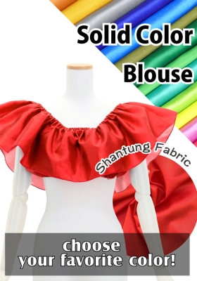 Custom Multi-way Frill Blouse with Shantung / JC139-solid