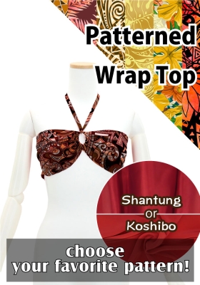 Custom Multi-way Wrap Top with Shantung or Koshibo / JC140-pattern