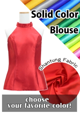 Custom American Armhole Blouse with Shantung / JC141-solid