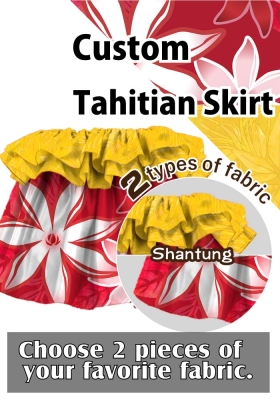 Custom Tahitian Shantung Skirt / JC150-mix