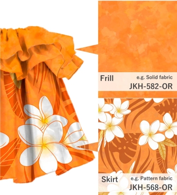 Custom Tahitian Shantung Skirt / JC150-mix