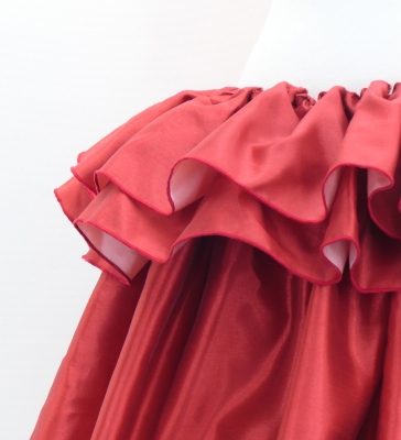 Custom Tahitian Shantung Skirt/ JC150-solid