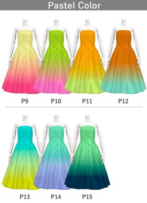 [Gradation]Custom Midi Dress / Pastel Color Gradation / JC2-gradation-P