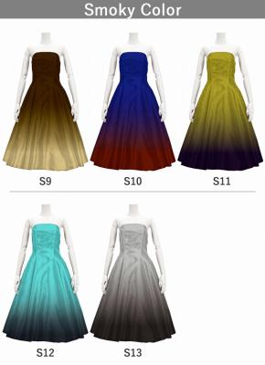 [Gradation]Custom Midi Dress/ Smoky Color Gradation / JC2-gradation-S
