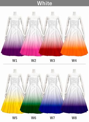 [Gradation]Custom Midi Dress/ White Color Gradation / JC2-gradation-W