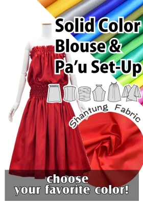 Custom Blouse & Pa'u Set-Up / JC21-solid